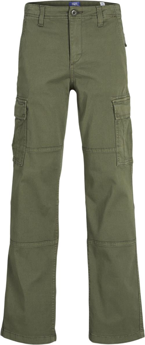 Se Jack & Jones Jpstkane Jjharlow Cargo Noos JNR Str 152 Drenge - Dusty Olive Bukser hos Magasin ved Magasin