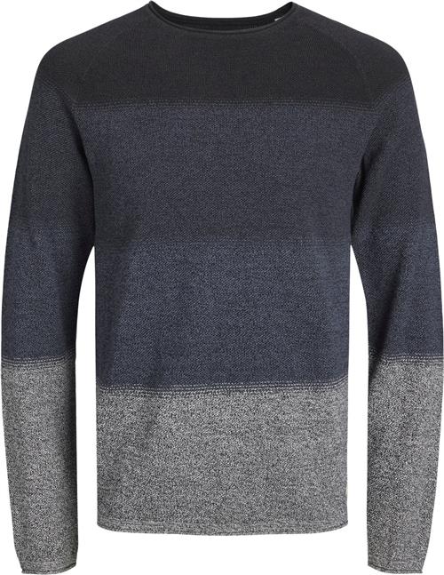 Jack & Jones Jjehill Knit Crew Neck Noos Mand Navy Blazer/gradient Sweaters Str L - hos Magasin