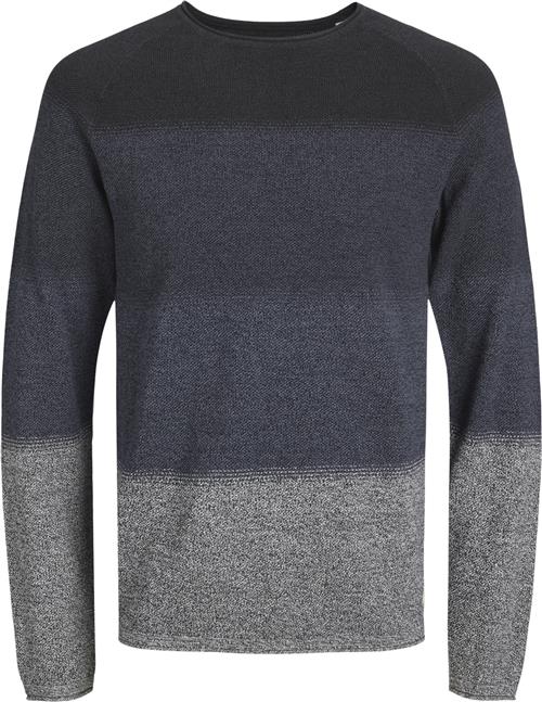 Se Jack & Jones Jjehill Knit Crew Neck Noos Mand Navy Blazer/gradient Sweaters Str XL - hos Magasin ved Magasin