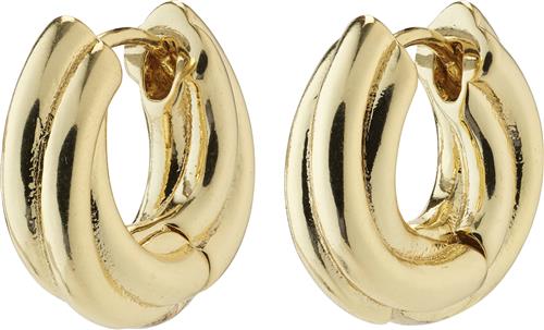 Pilgrim Edea Recycled Chunky Huggie Hoops Goldplated One size - Creoler hos Magasin