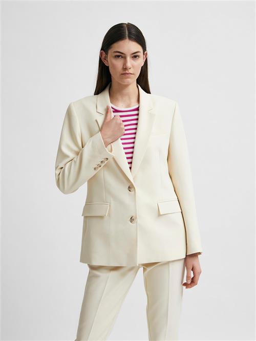 Se Selected Femme Slfrita Classic Blazer Birch B Kvinde Birch Blazere Str 42 - hos Magasin ved Magasin