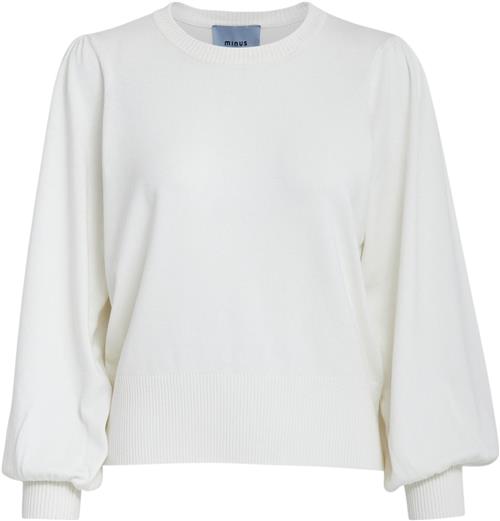 Minus Msliva Long Sleeve Pullover Kvinde Broken White Sweaters Str L - hos Magasin