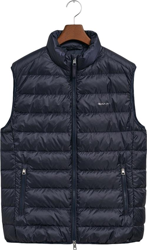 Se Gant Light Down Vest Mand Evening Blue Veste Str S - hos Magasin ved Magasin