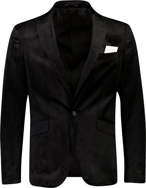 Se Lindbergh Velvet Blazer Mand Sort Blazere Str 46 - Velour hos Magasin ved Magasin