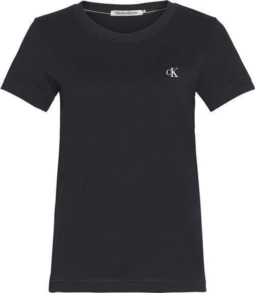 Calvin Klein CK Embroidery Slim TEE Kvinde Bae Kortærmede T-shirts Str XS - hos Magasin