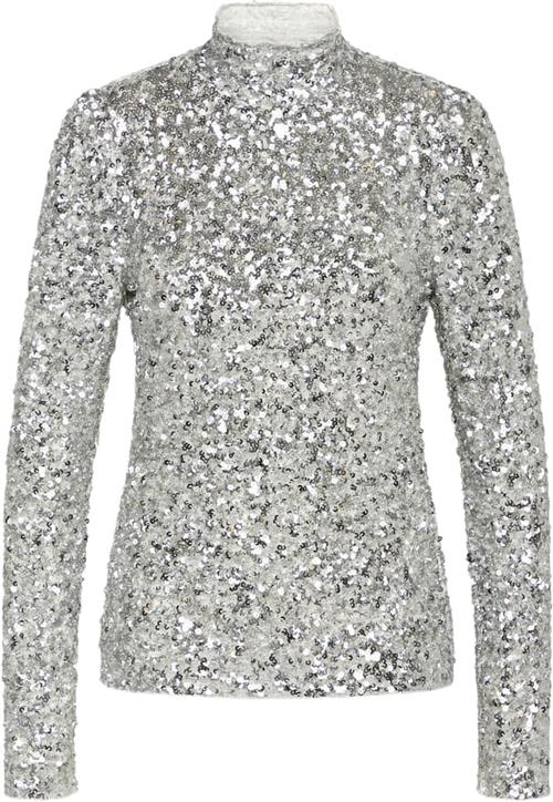 Bruuns Bazaar Gargetbbhanni Blouse Kvinde Silver Langærmede Bluser Str S - Polyester hos Magasin