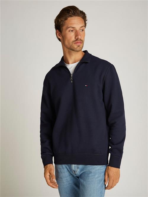 Tommy Hilfiger Essential Fleece 1/4 ZIP Mand Desert Sky Fleece Str XL - hos Magasin