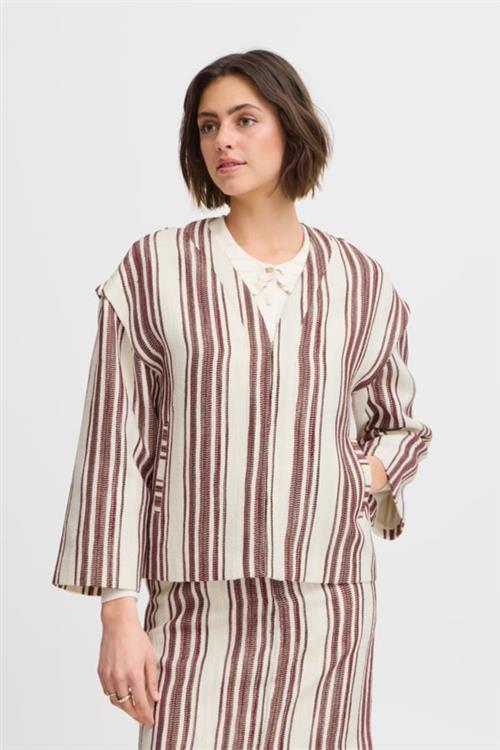 Atelier Rêve Irabelle BL Kvinde Abelle Stripe Langærmede Bluser Loose Fit Str 34 - hos Magasin