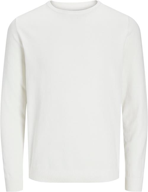 Se Jack & Jones Jjebasic Knit Crew Neck Noos Mand Cloud Dancer Sweaters Regular Fit Str XL - hos Magasin ved Magasin