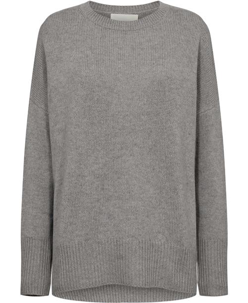 Lisa Yang Mila Sweater Kvinde Dove Grey Sweaters Relaxed Fit Str M/L - hos Magasin