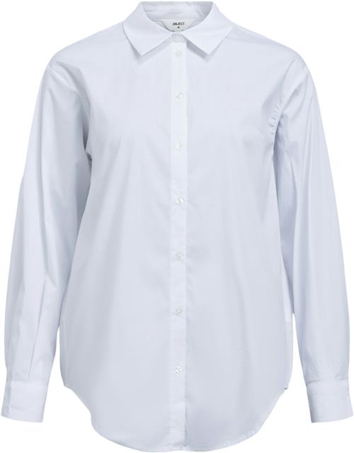 Se Object Objtutta LO L/S Shirt Noos Kvinde White Langærmede Skjorter Str 42 - hos Magasin ved Magasin