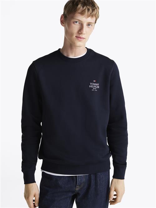 Tommy Hilfiger Hilfiger Stack Sweatshirt Mand Desert Sky Sweatshirts Str L - hos Magasin