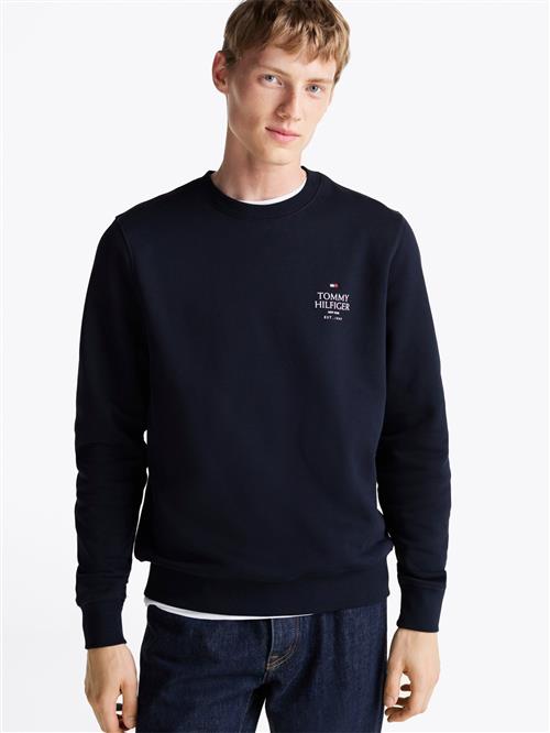 Tommy Hilfiger Hilfiger Stack Sweatshirt Mand Desert Sky Sweatshirts Str M - hos Magasin