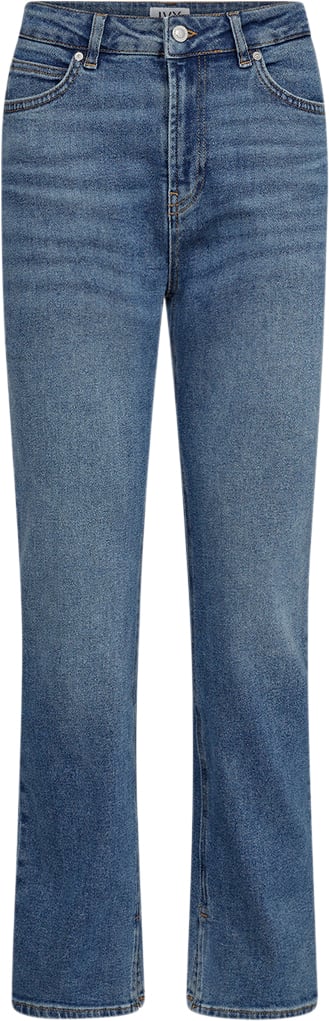 IVY Copenhagen Ivylulu Jeans Split Wash Vigo Kvinde Denim Blue Straight Jeans Str 27 / 30 - hos Magasin