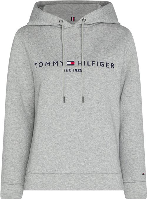 Tommy Hilfiger Heritage Hilfiger Hoodie LS Kvinde Light Grey Htr Hættetrøjer Str L - hos Magasin