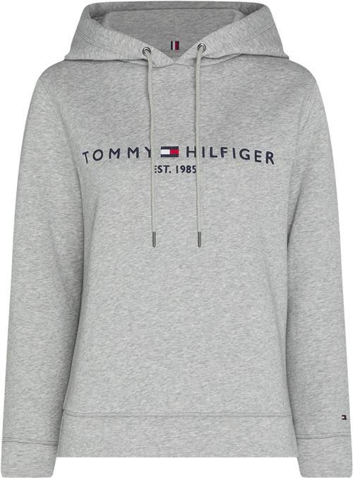 Tommy Hilfiger Heritage Hilfiger Hoodie LS Kvinde Light Grey Htr Hættetrøjer Str S - hos Magasin