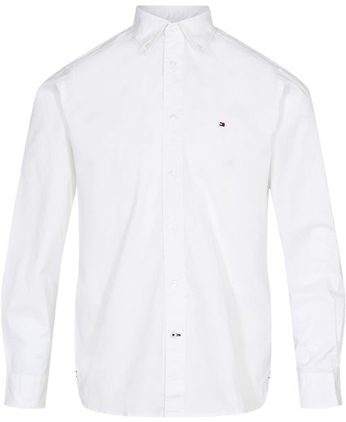 Tommy Hilfiger Core Flex Poplin RF Shirt Mand White Langærmede Skjorter Str S - Bomuld hos Magasin