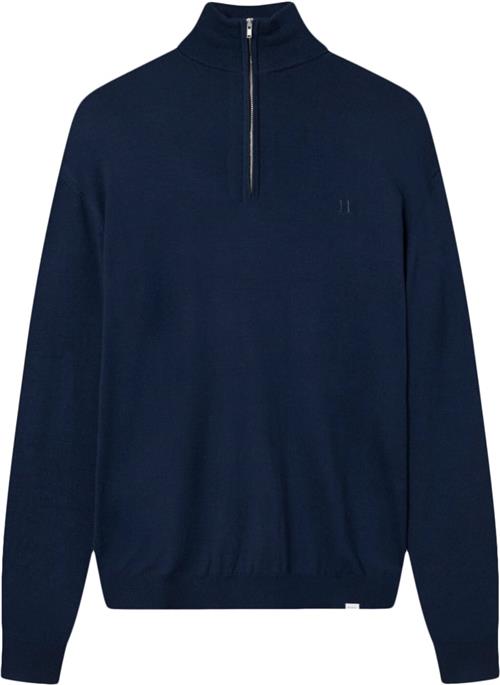 Les Deux Greyson Halfzip Merino Knit Mand Navy Turtlenecks Str XL Merino - hos Magasin