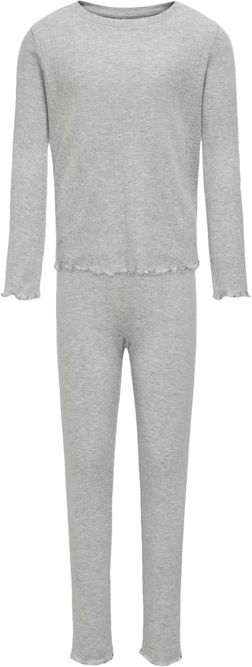 Se ONLY Kogmunte Loungewear L/S Pant SET JR Str 146/152 - Grå Nattøj hos Magasin ved Magasin