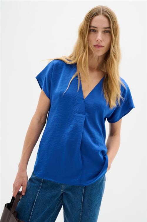 Se InWear Rindaiw Top Kvinde Emerald Green Kortærmede Bluser Loose Fit Str 42 - hos Magasin ved Magasin