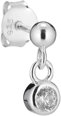 The Earring Shop Crystal Stud Silver One size - Ørestikker hos Magasin