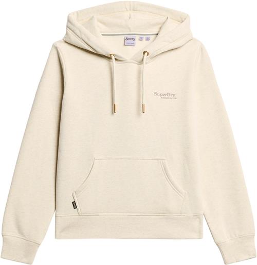 Superdry Essential Logo Hoodie Kvinde Light Oat Marl Hættetrøjer Str L - hos Magasin