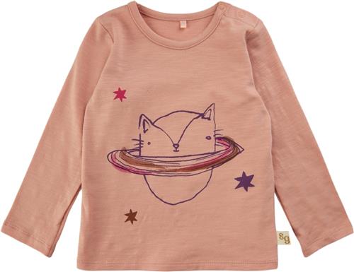 Soft Gallery Sgbaby Bella Spacecat LS Tee Str 6m - Dusty Coral Langærmede T-shirts Bomuld hos Magasin