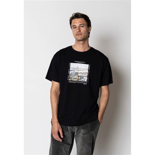 Clean Cut Copenhagen Sortedamssøen Organic Tshirt Mand Black Kortærmede T-shirts Str XXXL - Bomuld hos Magasin