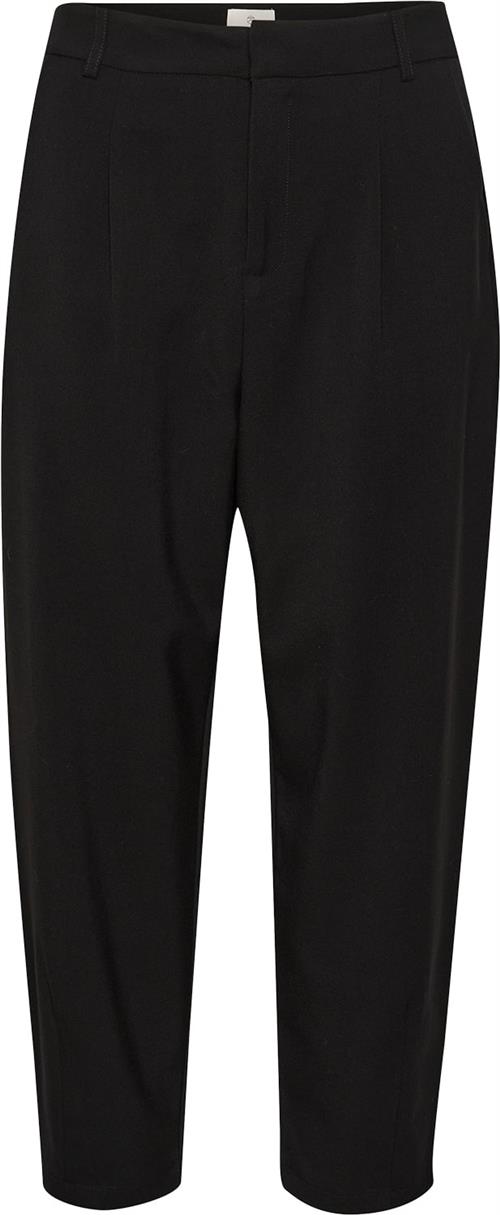 Kaffe Kamerle Pants Suiting Kvinde Black Deep Bukser Med Brede Ben Regular Fit Str 44 - Polyester hos Magasin