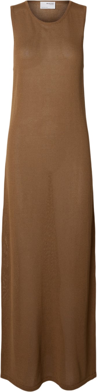 Selected Femme Slfmoon SUS SL Knit Dress Kvinde Coca Mocha Midi Kjoler Str XS - hos Magasin