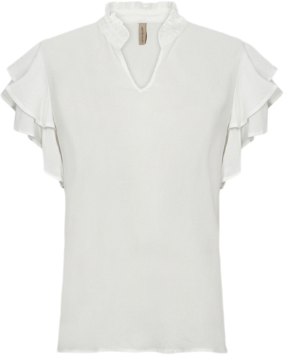 soyaconcept Scradia 194 Bluse Off White Kvinde 1100 Off White Kortærmede Bluser Str M - Viskose hos Magasin