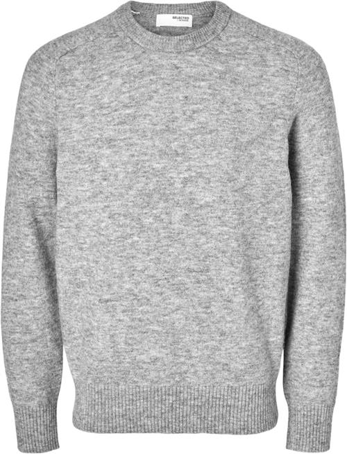 Selected Homme Slhrai LS Knit Crew Neck Mand Grå Sweaters Regular Fit Str S - hos Magasin