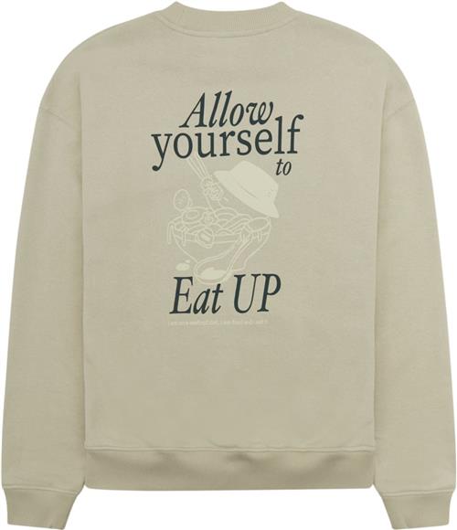 Se Woodbird Wbcope Eat Crew Mand Stone Sweatshirts Str S - hos Magasin ved Magasin