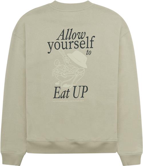 Woodbird Wbcope Eat Crew Mand Stone Sweatshirts Str M - hos Magasin