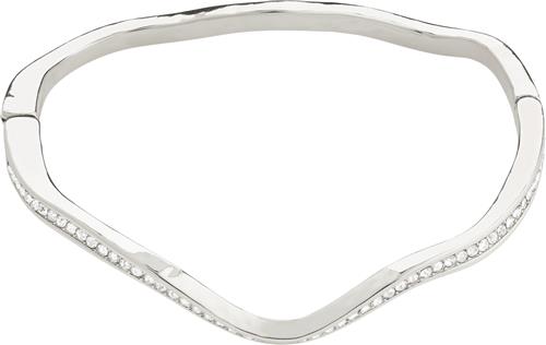 Pilgrim True Recycled Wavy Bangle Silverplated one size - Armring hos Magasin