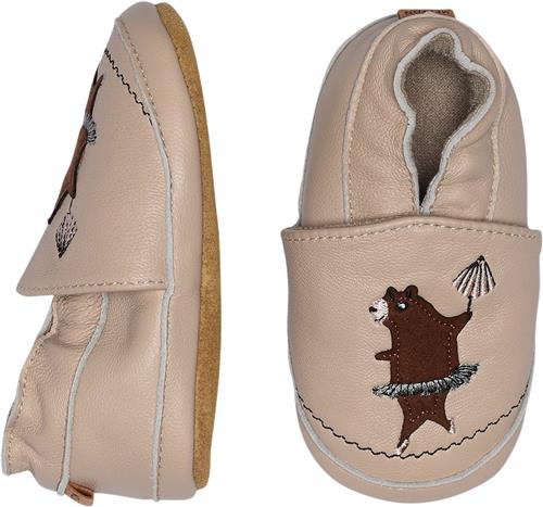 Se Melton Dancing Bear Leather Slippers Oxford Tan Hjemmesko Str 23/24 - Læder hos Magasin ved Magasin