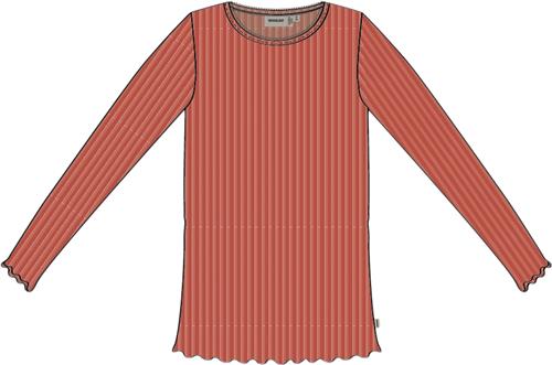 Wheat Langærmet Rib Tshirt Reese Str 110 / 5 år - Candy Red Langærmede T-shirts Bomuld hos Magasin