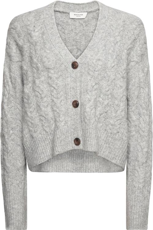 Rosemunde Cable Knit Cardigan Kvinde Grå Cardigans Str L/XL - hos Magasin