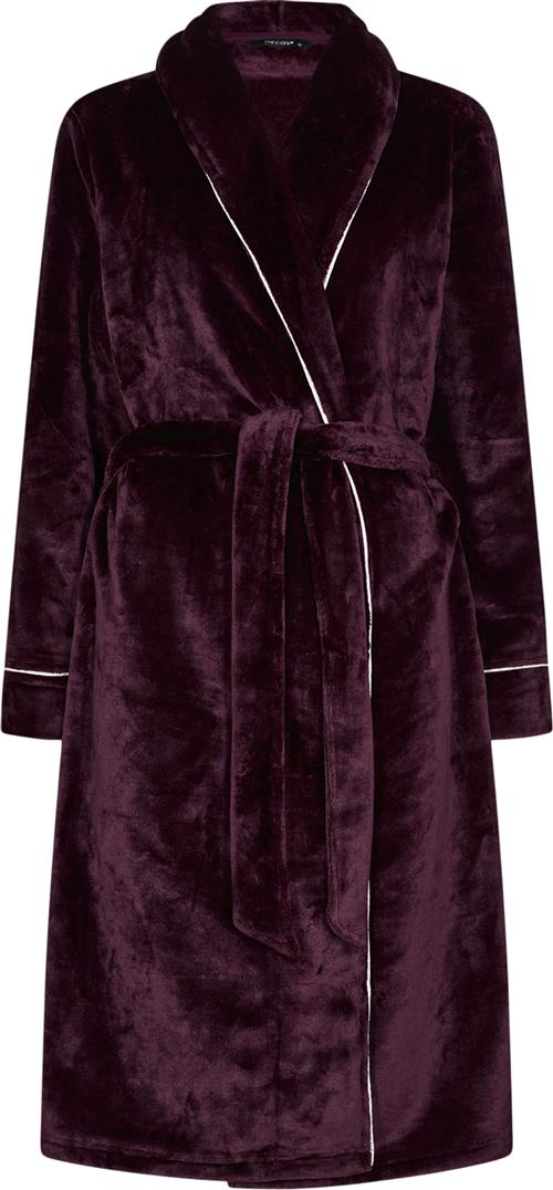 Decoy Decoy Long Robe W/piping Morgenkåber Str XS - hos Magasin