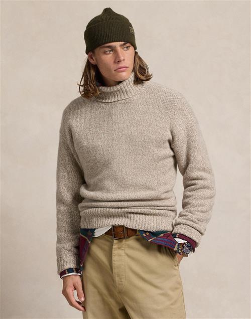 Polo Ralph Lauren 2/14 Wool Rws/nylonlsl-plo Mand Oatmeal Combo Turtlenecks Str L - hos Magasin