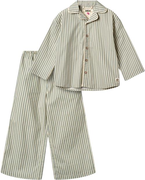 Wheat Pyjamas Bebbo Str 3 år / 98 cm - Soft Stripe Nattøj Bomuld hos Magasin