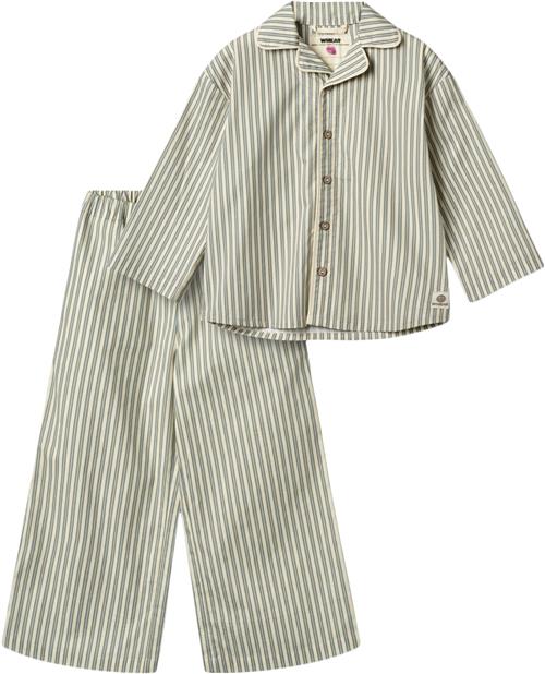 Wheat Pyjamas Bebbo Str 4 år / 104 cm - Soft Stripe Nattøj Bomuld hos Magasin