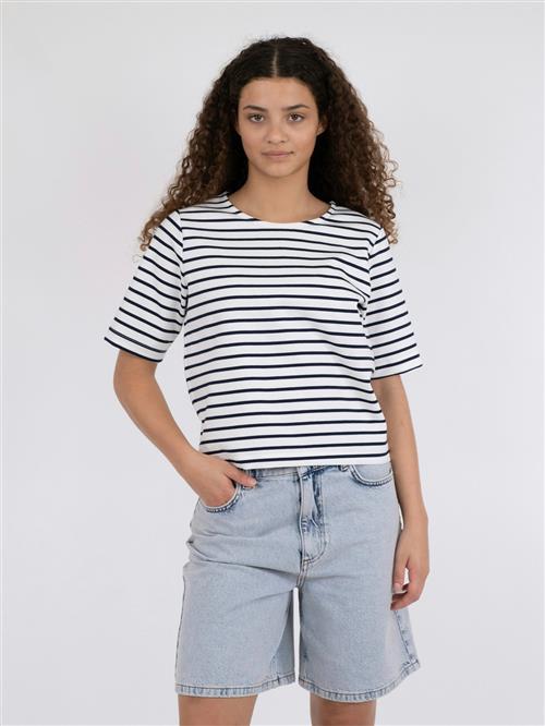 Neo Noir Soanie Stripe Tee Kvinde Navy Kortærmede T-shirts Str 42 - hos Magasin