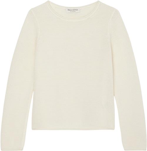 Marc O’Polo Pullover, Longsleeve, Roundneck Kvinde White Cotton Sweaters Str S - hos Magasin