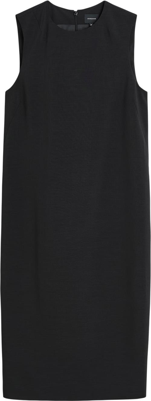 HERSKIND Cecarre Dress Kvinde Black Midi Kjoler Str 40 - Polyester hos Magasin