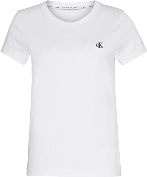 Se Calvin Klein CK Embroidery Slim TEE Kvinde Yaf Kortærmede T-shirts Str XS - hos Magasin ved Magasin