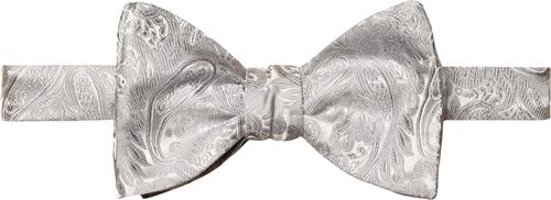 ETON Gray Paisley Silk Bow Tie Readytied One size - Butterflies Silke hos Magasin