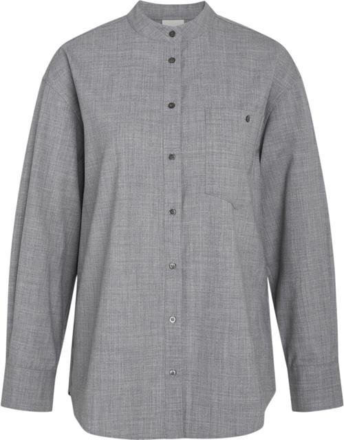 Heartmade ¤ Mivan Shirt HM ¤ Kvinde Grey Langærmede Skjorter Str 34 - hos Magasin