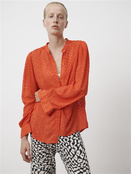 Lala Berlin Blouse Baran Kvinde Hot Orange Sweaters Str L - hos Magasin