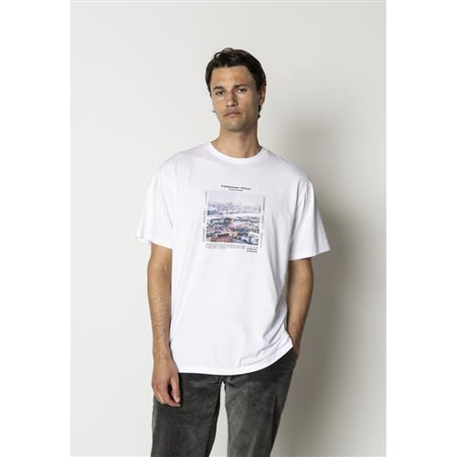 Clean Cut Copenhagen Sortedamssøen Organic Tshirt Mand White Kortærmede T-shirts Str XL - Bomuld hos Magasin